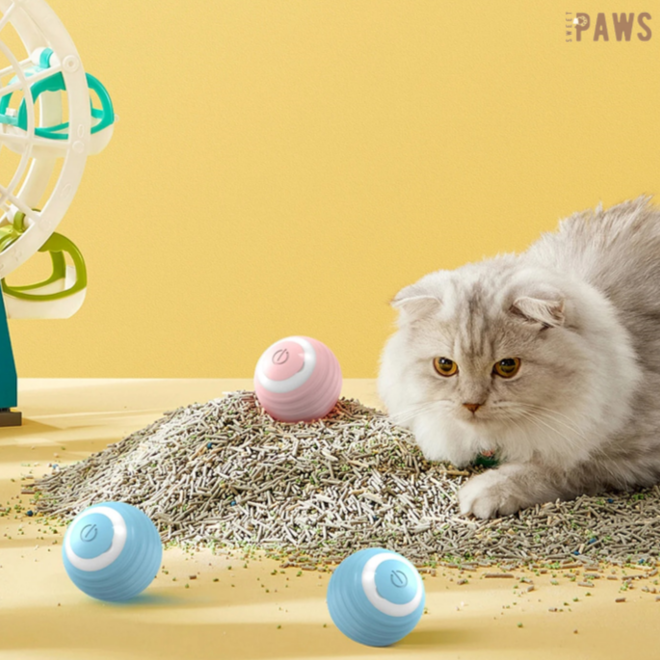 "Twist &amp; Chase: The interactive spinning ball for playful cats" 